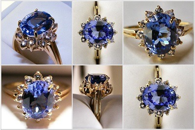 Investir dans la Tanzanite : Beauté, Rareté et Potentiel d'Investissement 2 bijoux en or ornés de pierre de tanzanites