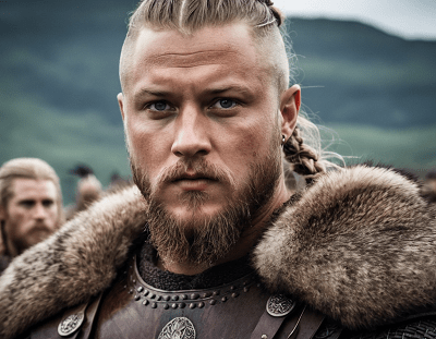 portrait de Ragnar Lothbrok avant la bataille
