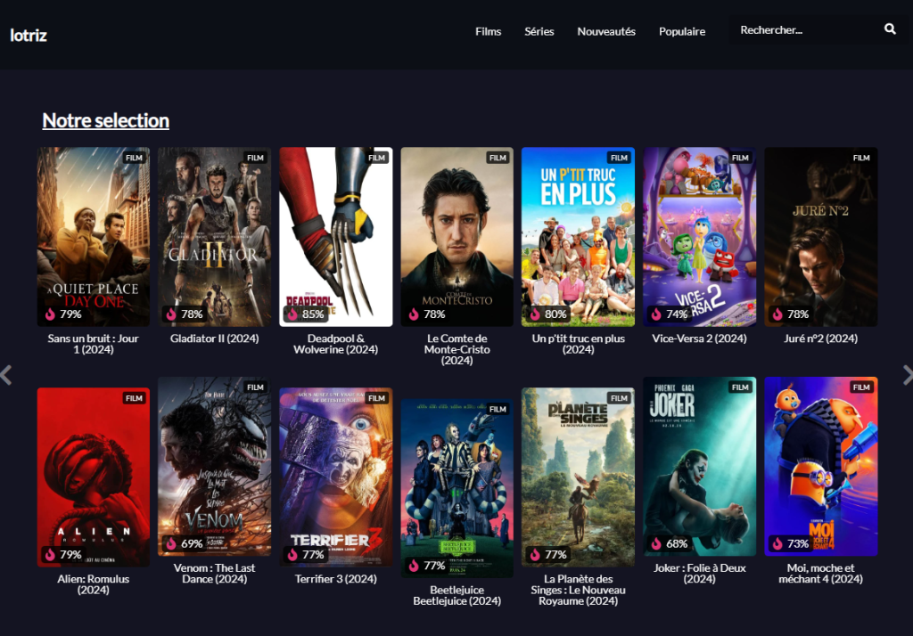 Lotriz Streaming site apercu