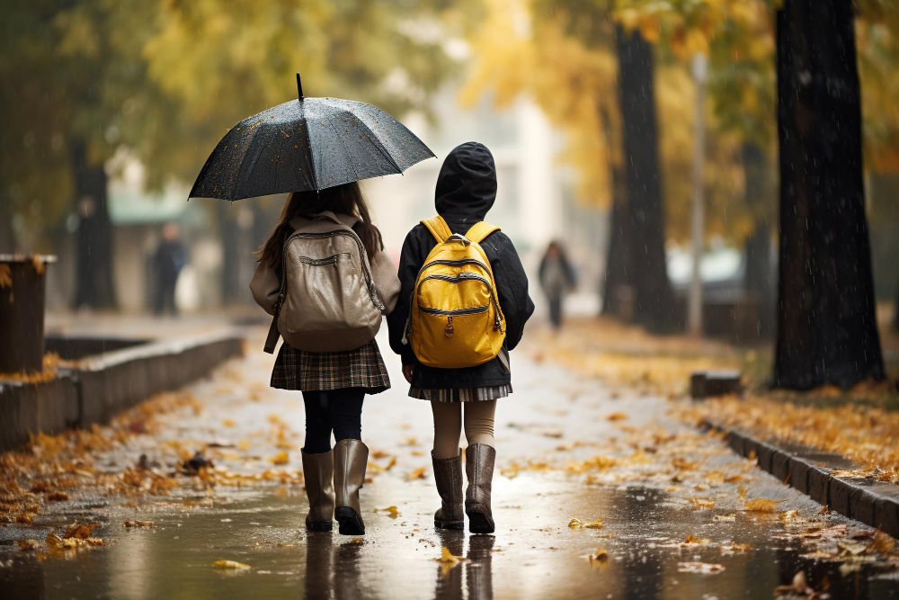 Utiliser un parapluie ou une cape de pluie