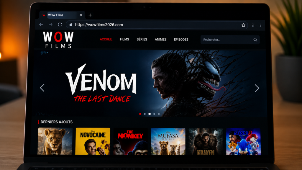 La nouvelle adresse du site de streaming WOW Films 2 WOW Films