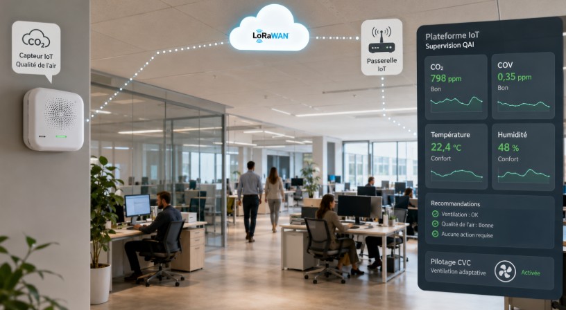 Comment l’IoT peut-il améliorer la qualité de l’air intérieur dans les bâtiments tertiaires ? 1 Qualité de l’air et capteurs connectés
