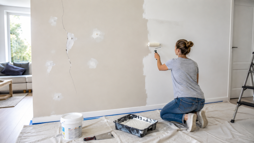 Refaire les murs abîmés sans engager de gros travaux 2 travaux de murs