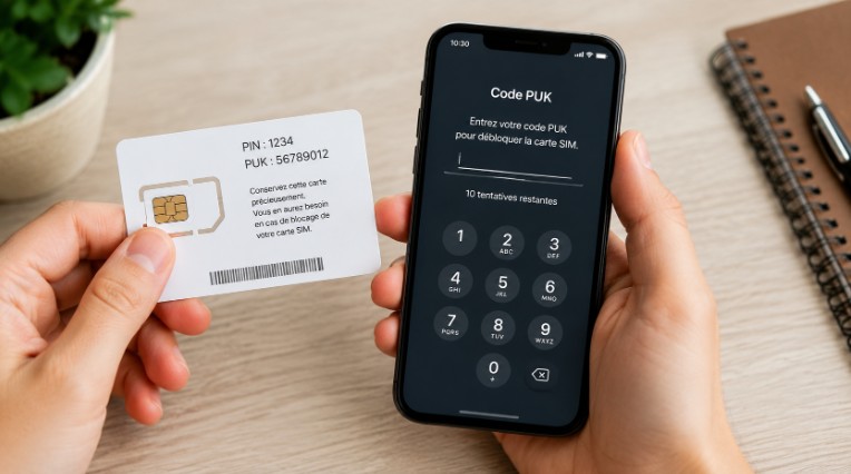 Comment trouver son code PUK ? 2 code PUK