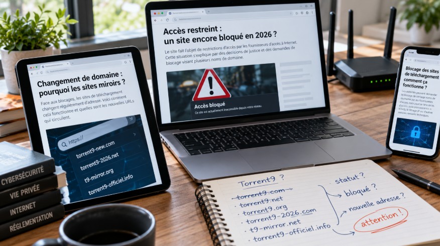Torrent9 nouvelle adresse : statut, blocages et alternatives legales 2 Blocages de Torrent9