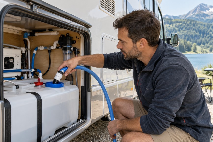 Eau potable et réservoir en camping-car : la méthode complète pour assainir son circuit sans tout abîmer 2 Eau potable et reservoir en camping car 1 1