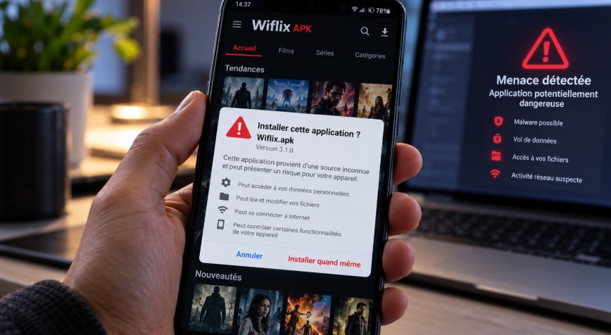 Wiflix APK : pourquoi se méfier des applications non officielles ? 1 Wiflix APK et risques de téléchargement