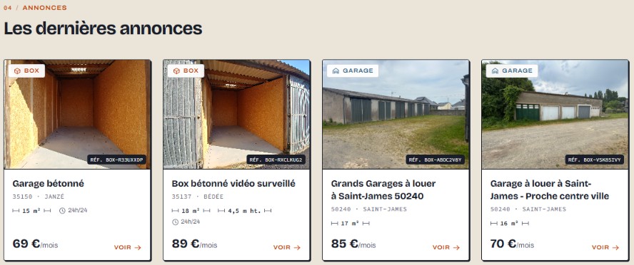 Box-Garage.fr : trouver un garage ou un box de stockage à Bédée 2 garage à louer